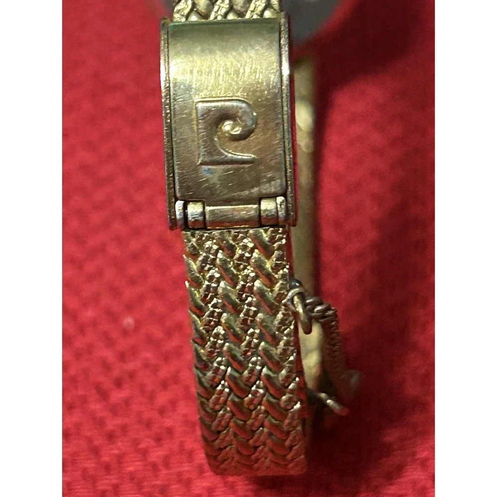 Vintage PIERRE CARDIN Designer Quartz Gold Plated Ladies Watch with Bracelet